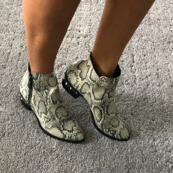 Sam Edelman Circus python print booties sz 7.5 - Picture 3 of 7